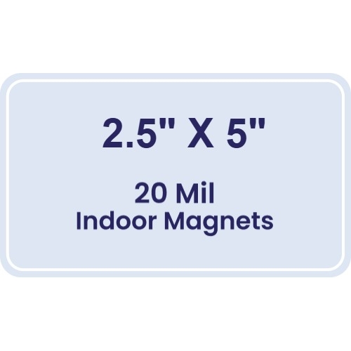 Magnet - 2.5x5 Round Corners - 20 Mil