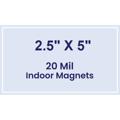 Magnet - 2.5x5 Square Corners - 20 Mil