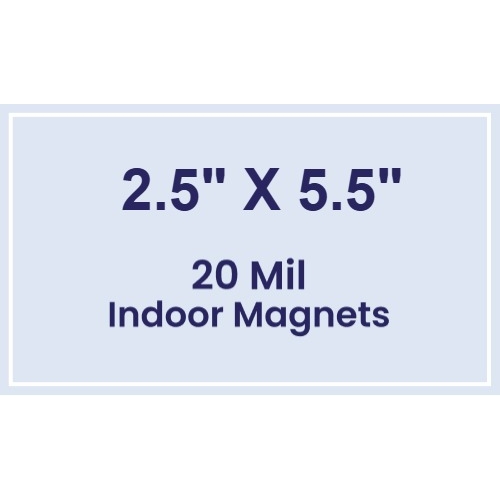 Magnet - 2.5x5.5 Square Corners - 20 Mil