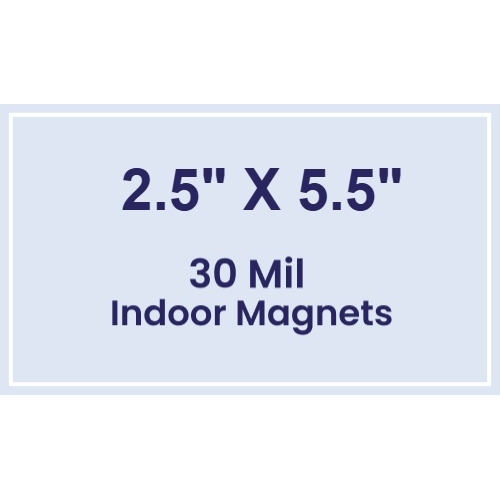 Magnet - 2.5x5.5 Square Corners - 30 Mil