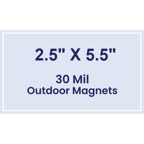 Magnet - 2.5x5.5 Square Corners - 30 Mil - Outdoor Safe