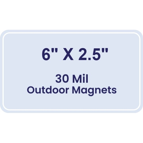 Magnet - 6x2.5 Round Corners - 30 Mil - Outdoor Safe