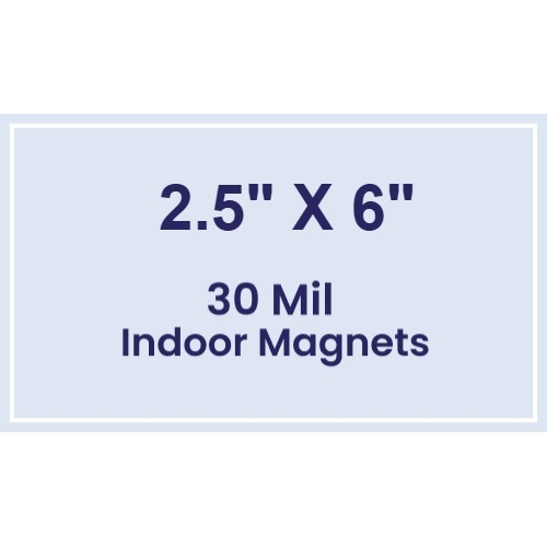 Magnet - 2.5x6 Square Corners - 30 Mil