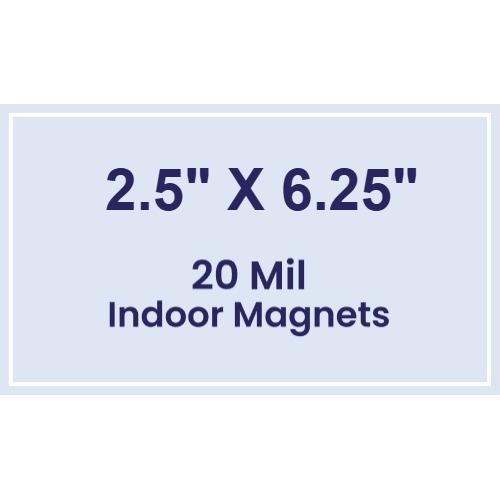 Magnet - 2.5x6.25 Square Corners - 20 mil