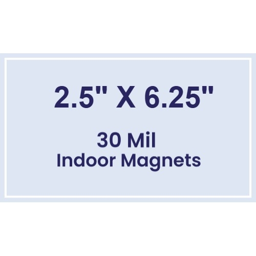 Magnet - 2.5x6.25 Square Corners - 30 Mil