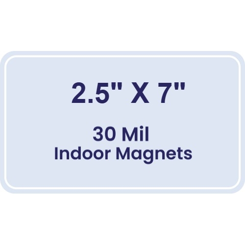 Magnet - 2.5x7 Round Corners - 30 Mil