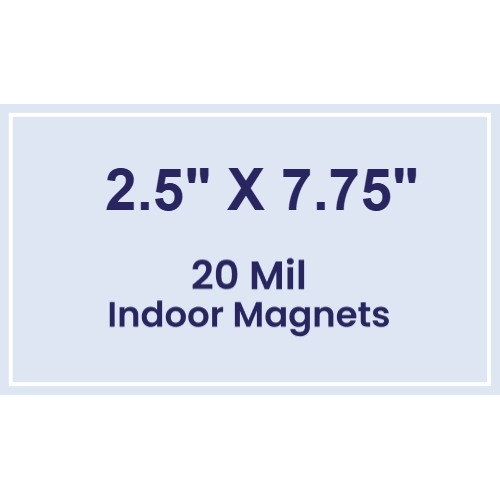 Magnet - 2.5X7.75 Square Corners - 20 mil