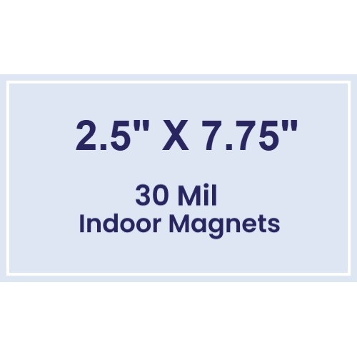 Magnet - 2.5X7.75 Square Corners - 30 Mil