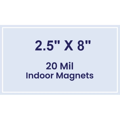 Magnet - 2.5x8 Square Corners - 20 mil