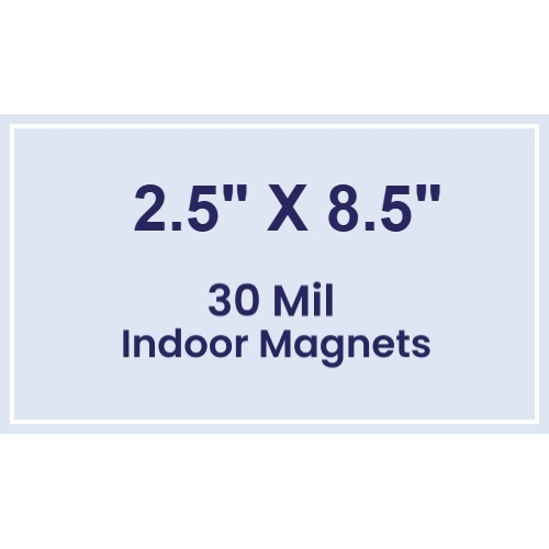 Magnet - 2.5x8.5 Square Corners - 30 Mil