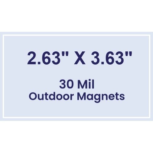 Magnet - 2.63x3.63 Square Corners - 30 Mil - Outdoor Safe