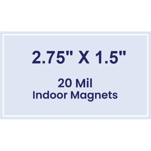 Magnet - 2.75x1.5 Square Corners - 20 Mil