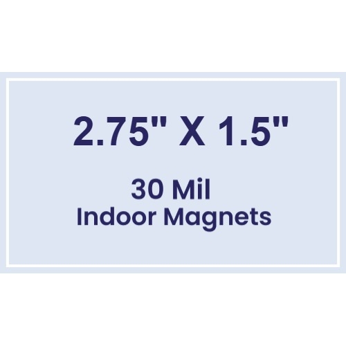 Magnet - 2.75x1.5 Square Corners - 30 Mil