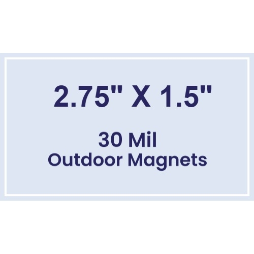 Magnet - 2.75x1.5 Square Corners - 30 Mil - Outdoor Safe