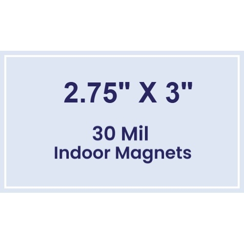 Magnet - 2.75x3 Square Corners - 30 Mil