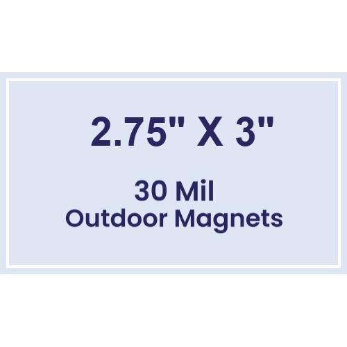 Magnet - 2.75x3 Square Corners - 30 Mil - Outdoor Safe