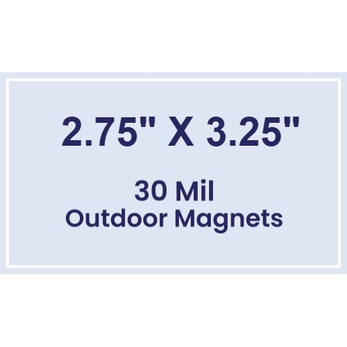 Magnet - 2.75x3.25 Square Corners - 30 Mil - Outdoor Safe