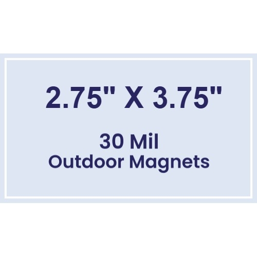 Magnet - 2.75x3.75 Square Corners - 30 Mil - Outdoor Safe
