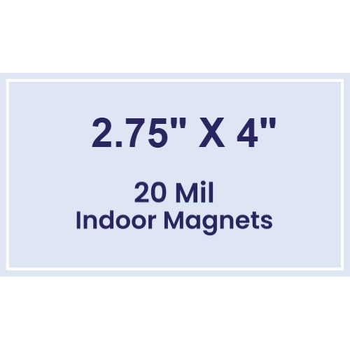 Magnet - 2.75x4 Square Corner - 20 Mil