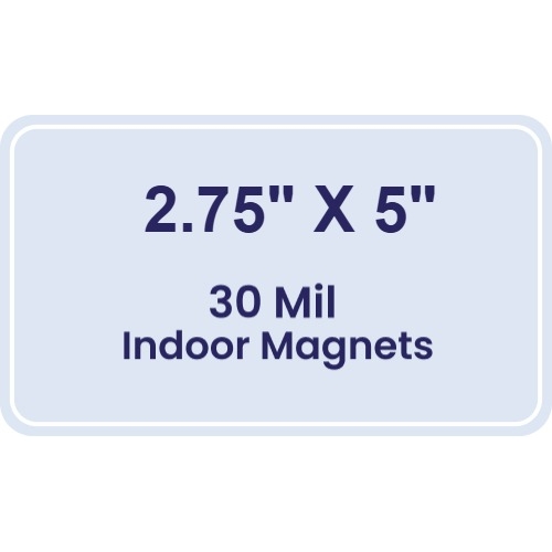Magnet - 2.75x5 Round Corners - 30 Mil