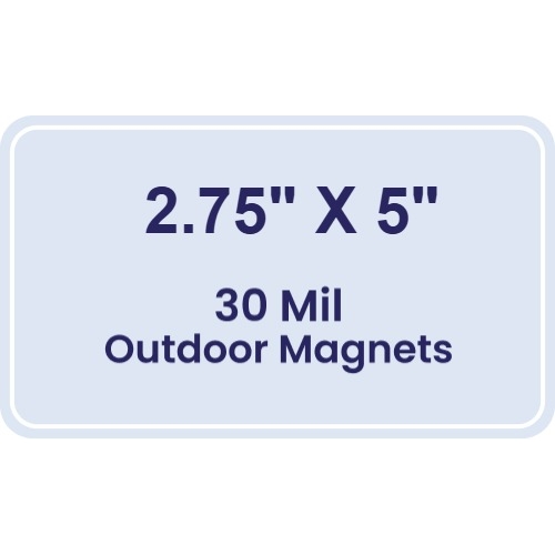 Magnet - 2.75x5 Round Corners - 30 Mil - Outdoor Safe