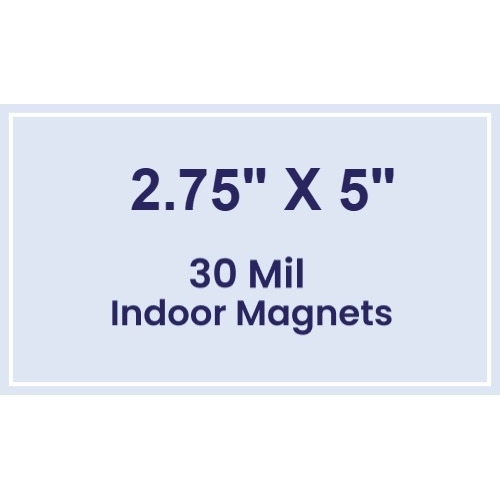 Magnet - 2.75x5 Square Corners - 30 Mil