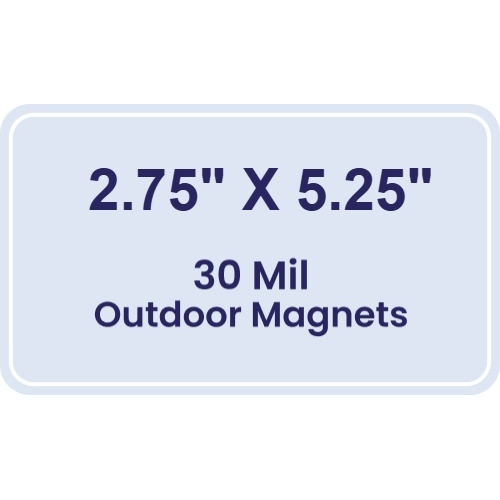 Magnet - 2.75x5.25 Round Corners - 30 Mil - Outdoor Safe