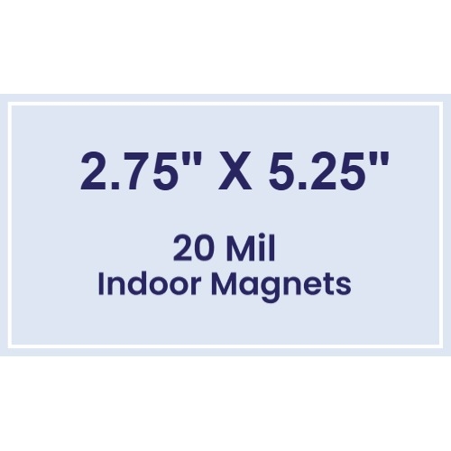 Magnet - 2.75x5.25 Square Corners - 20 mil