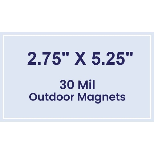 Magnet - 2.75x5.25 Square Corners - 30 Mil - Outdoor Safe