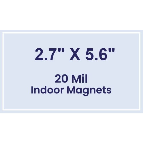 Magnet - 2.7x5.6 Square Corners - 20 Mil