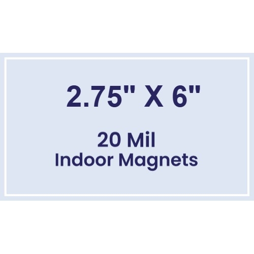 Magnet - 2.75x6 Square Corners - 20 Mil
