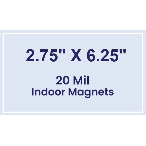 Magnet - 2.75x6.25 Square Corners - 20 mil