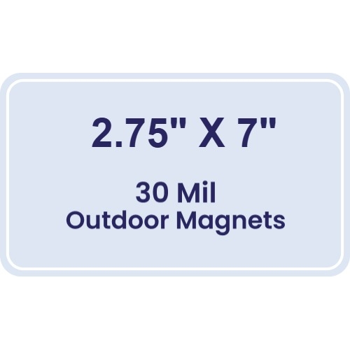 Magnet - 2.75x7 Round Corner - 30 Mil - Outdoor Safe