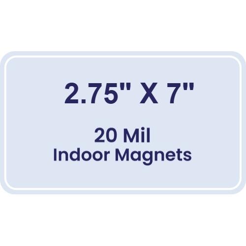Magnet - 2.75x7 Round Corners - 20 mil