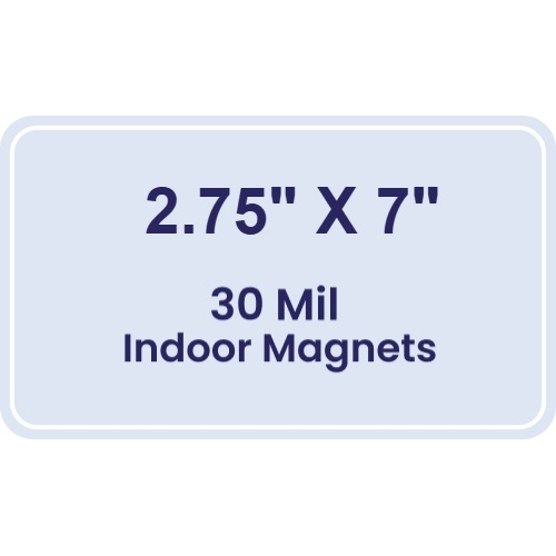 Magnet - 2.75x7 Round Corners - 30 Mil