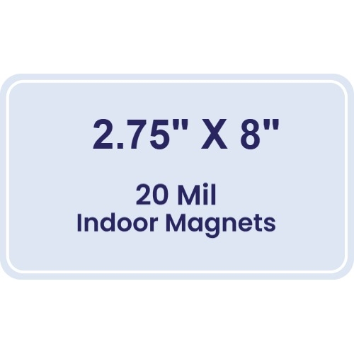 Magnet - 2.75x8 Round Corners - 20 mil