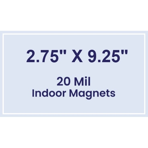 Magnet - 2.75x9.25 Square Corners - 20 Mil