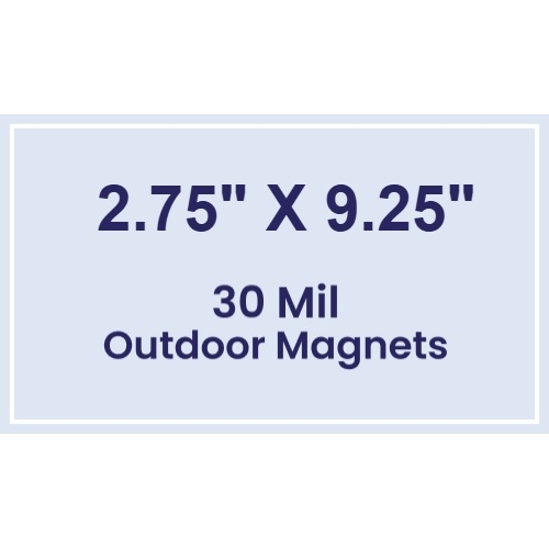 Magnet - 2.75x9.25 Square Corners - 30 Mil - Outdoor Safe