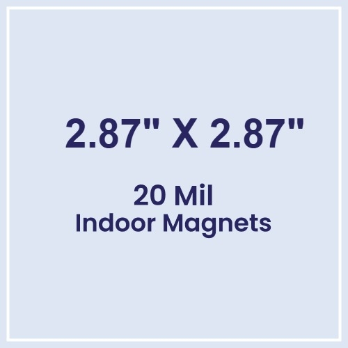 Magnet - 2.87x2.87 Square Corners - 20 Mil