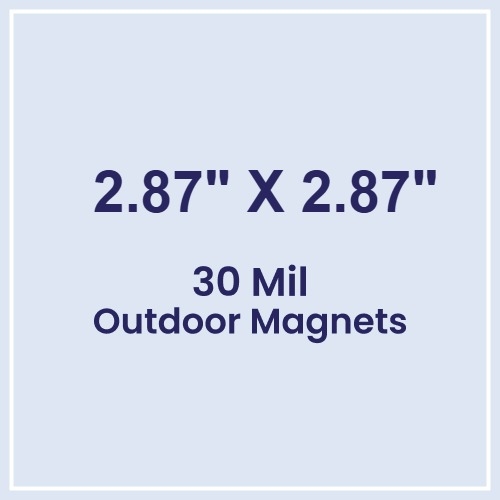 Magnet - 2.87x2.87 Square Corners - 30 Mil - Outdoor Safe