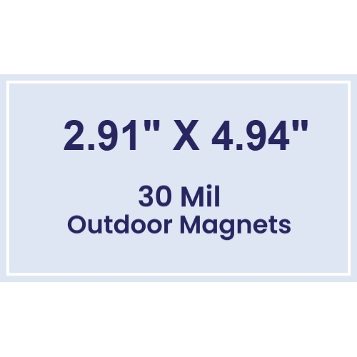 Magnet - 2.91x4.94 Square Corners - 30 Mil - Outdoor Safe