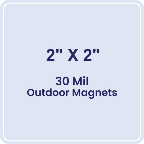 Magnet - 2x2 Round Corners- 30 Mil - Outdoor Safe