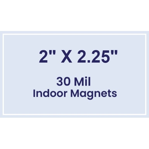 Magnet - 2x2.25 Square Corners - 30 Mil