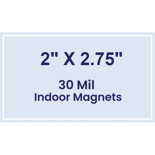 Magnet - 2x2.75 Square Corners - 30 Mil