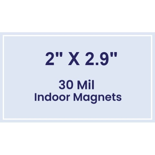 Magnet - 2x2.9 Square Corners - 30 Mil