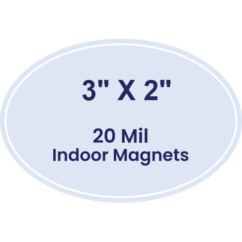 Magnet - 3x2 Oval Shape - 20 mil