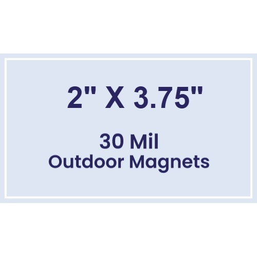 Magnet - 2x3.75 Square Corners - 30 Mil - Outdoor Safe