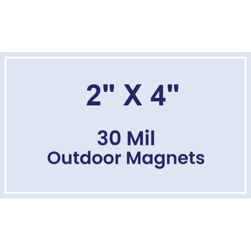 Magnet - 2x4 Square Corners - 30 Mil - Outdoor Safe