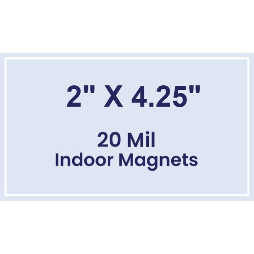 Magnet - 2x4.25 Square Corners - 20 Mil