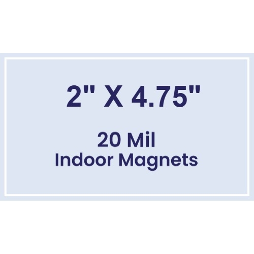 Magnet - 2x4.75 Square Corners - 20 Mil
